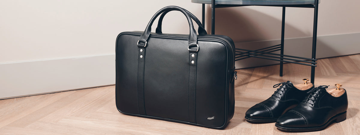 VOCIER Backpack Small | Business Leather Backpack | Black