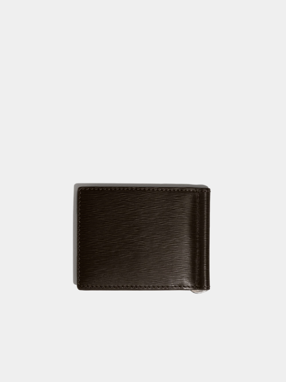 bifold with money clip brown back
