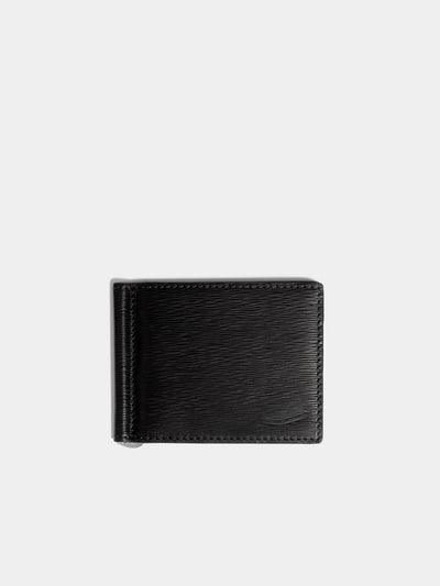 Bifold with Money clip Black front