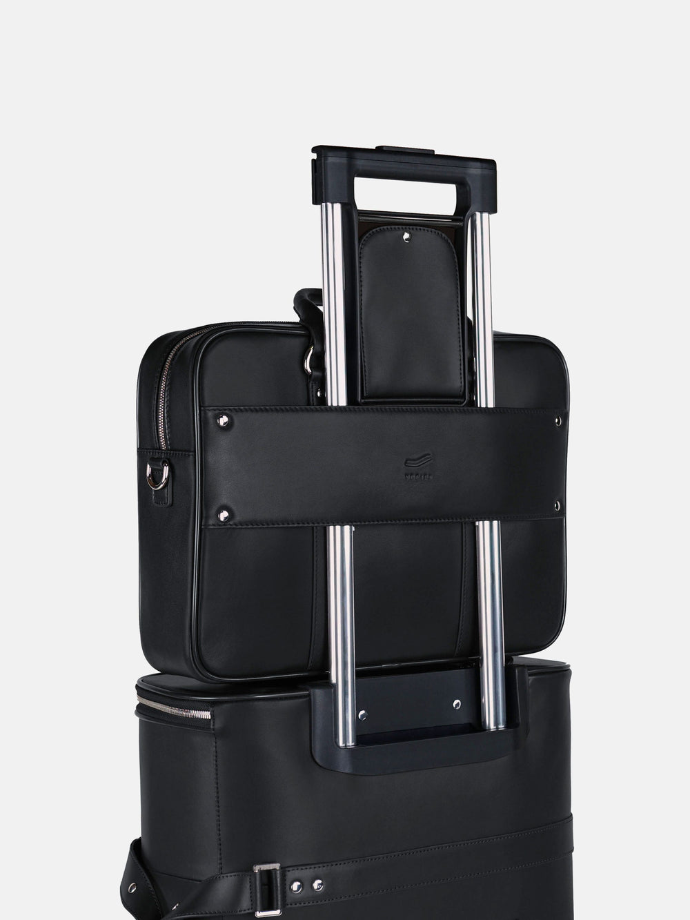 New Genicci Men's Falcon Cognac Leather Convertible Briefcase