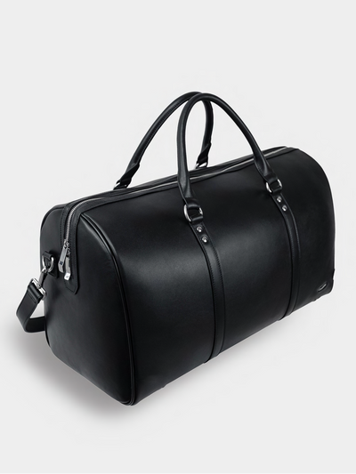 Zara - Soft Leather Duffle Bag - Black - Men