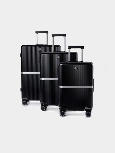 Vocier_Velocity_V77_Check-In_Luggage_Black_Carry On Set Schwarz