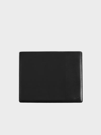 iPad Cover Large Black Leather Schwarzes Leder