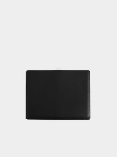 iPad Cover Small Black Leather Schwarzes Leder