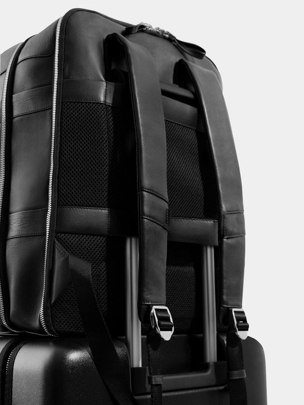 vantage black leather backpack medium back on luggage leder rucksack