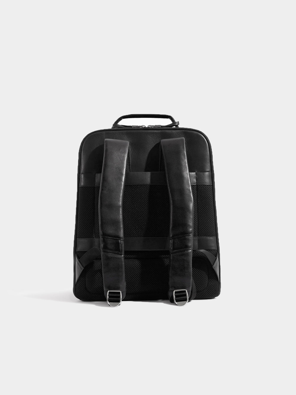 vantage black leather backpack medium back rucksack leder