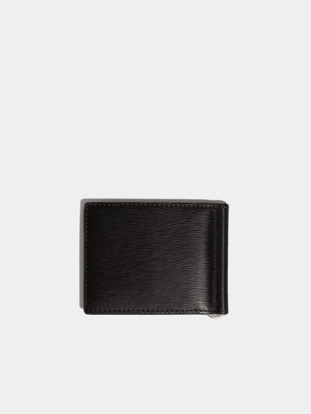 Black & White Leather Money clip Wallet