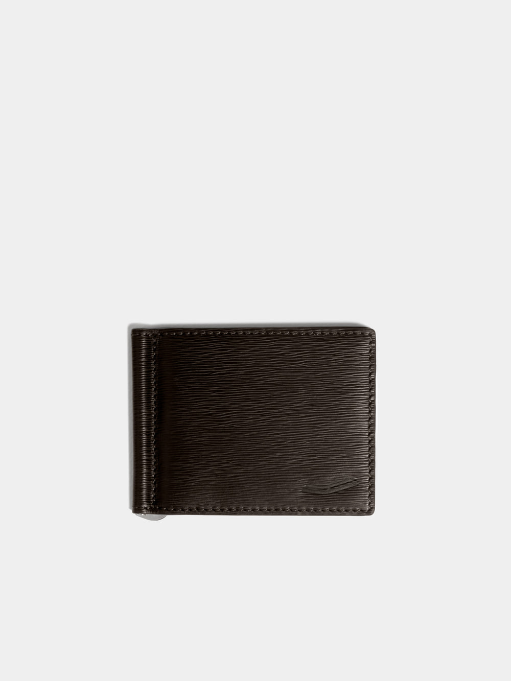 bifold with money clip brown front