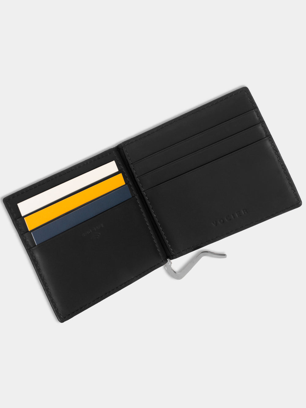 bifold with money clip interior wallet black