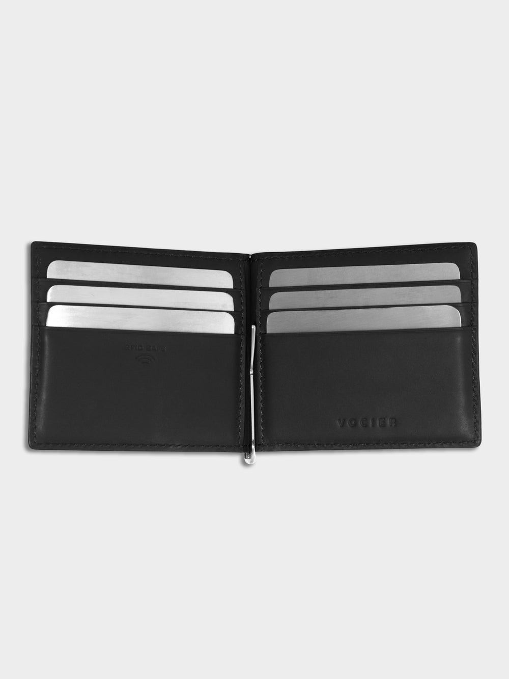 Nappa Leather Slim Bifold Wallet with Money Clip 