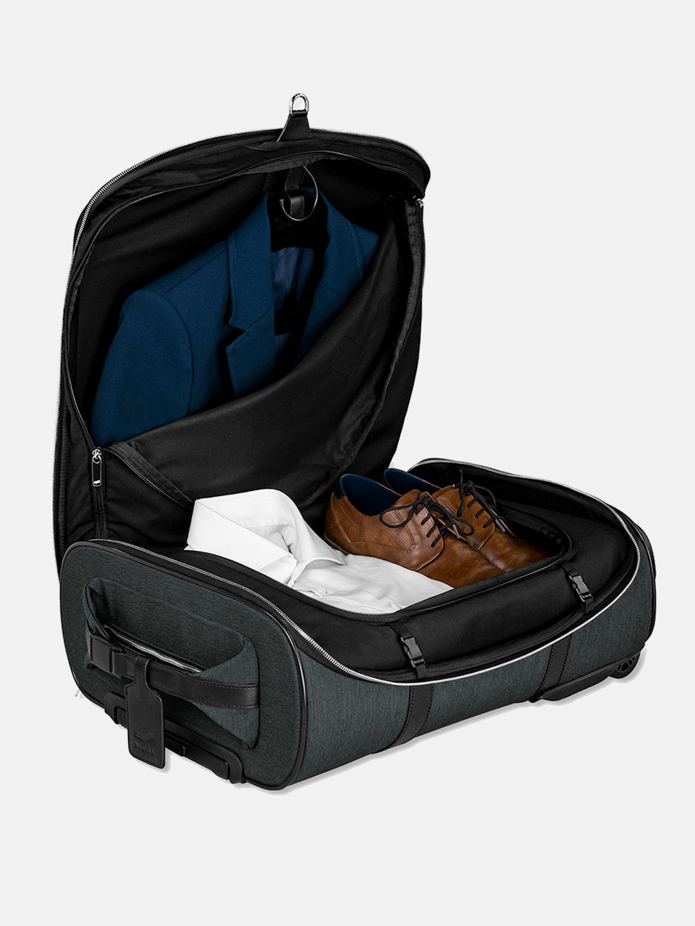cp38 carry on luggage set with suit compartment