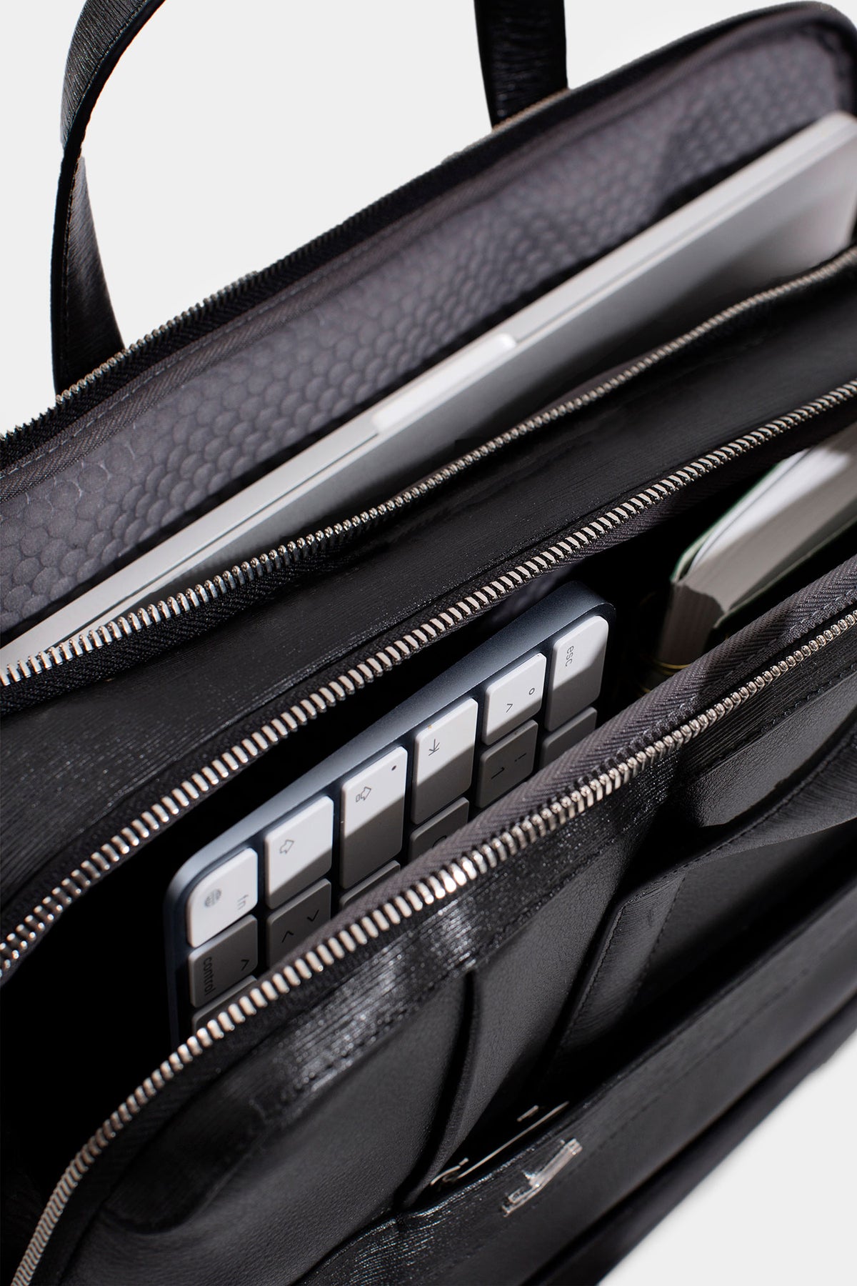 VOCIER Backpack Small Business Leather Backpack Black